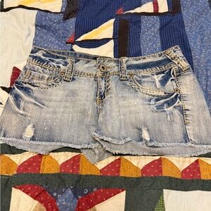 Red Camel Light Blue Distressed Jean Shorts